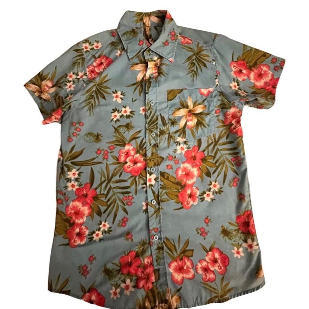 Unisex True Rock Hawaiian/camp/summer/tropical collar Shirt Men Small